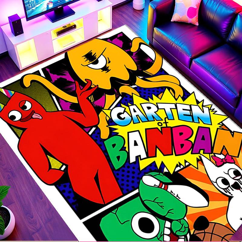 Spiel Rainbow Friends Druckteppich, Waschbarer Bodenteppich, Für Eingangsbereich Wohnheim Waschküche Büro Arbeitszimmer, Heimdekoration Geburtstag Weihnachtsgeschenk