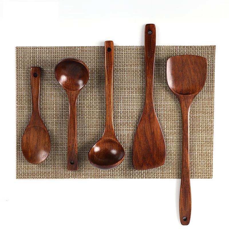 ZISIZ 5-Piece Wooden Kitchen Utensil Set