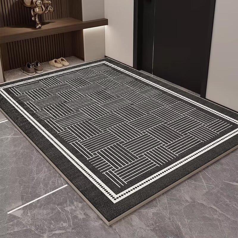 Simple Entry Door Ring Fleece Floor Mat, Non-Slip, Advanced Sense, Dirt-Resistant And Easy To Take Care Of, Can Be Cut, Entrance Foot Pad, Door Carpet