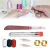34Pcs/37Pcs Sewing Tool Set Needles Thread Hand Repair Tools Portable Sewing Kit Needle Threader Seam Remover Included DIY Craft Set