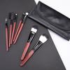 7pcs Red Makeup Brushes Powder Foundation Blusher Face Kabuki Brush Pincel Maquiagem Cosmetics Tools Make Up