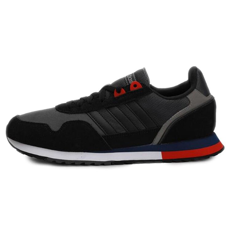 Adidas Neo 8K Fashion Fabric Leather Slip Resistant Durable Breathable Supportive Lightweight Low Top Running Shoes Men Sneaker Black EH1429
