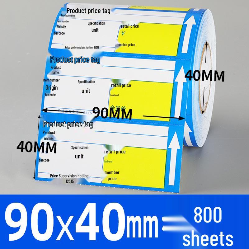 Supermarket Price Tag Coated Paper for Mall Shelves