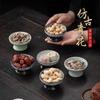 Furnace, iced tea tray, fruit snacks, fruit tray, snack tray, Sigongge wooden dried fruit tray, iced tea snack tray