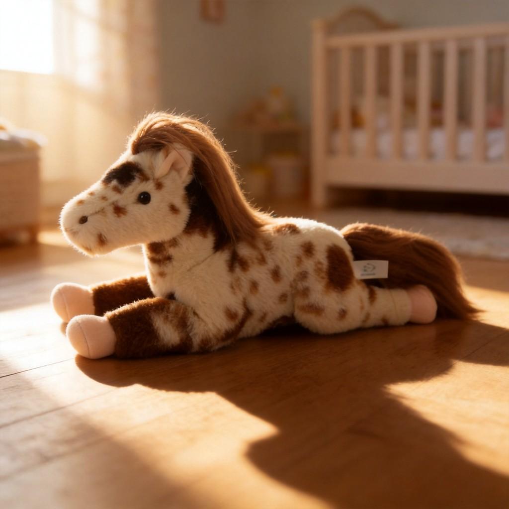 Plush Pony Toy With Cotton Filling For Kids Birthday Gift