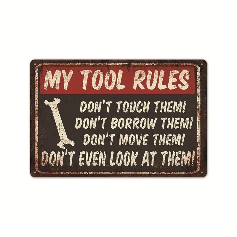 Garage Car Signs Vintage Metal Tin Sign Decor Repairing Car Tools Decorative Wall Plate Iron Crafts Tinplate Poster Rust Plaq