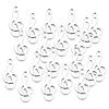 20Pcs Stainless Steel Music Symbols Charms Pendants for DIY Jewelry Findings