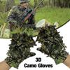 Sneaky 3D Camo Gloves Comfortable Non-slip Durable 3D Leaf Gloves for Paintball Hunting Bird Watching