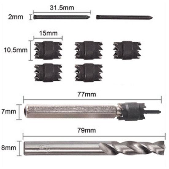 9Pcs/Set Stainless Steel Anchor Spot Welding Drill Bit Electric Repair Tools