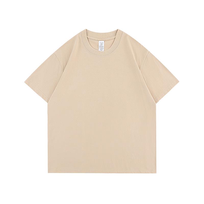 230g Pure Cotton White Short-Sleeve Crew Neck T-Shirt
