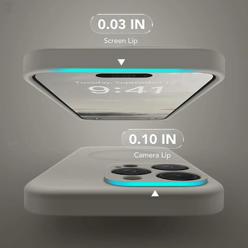 Luxury Official Magsafe Liquid Silicone Case For iPhone 15 14 13 12 11 Pro Max 15 Plus Mini Magnetic Wireless Charge Soft Cover
