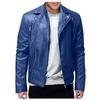 And Winter Men's Casual Solid Color Long-sleeved Slim Leather
