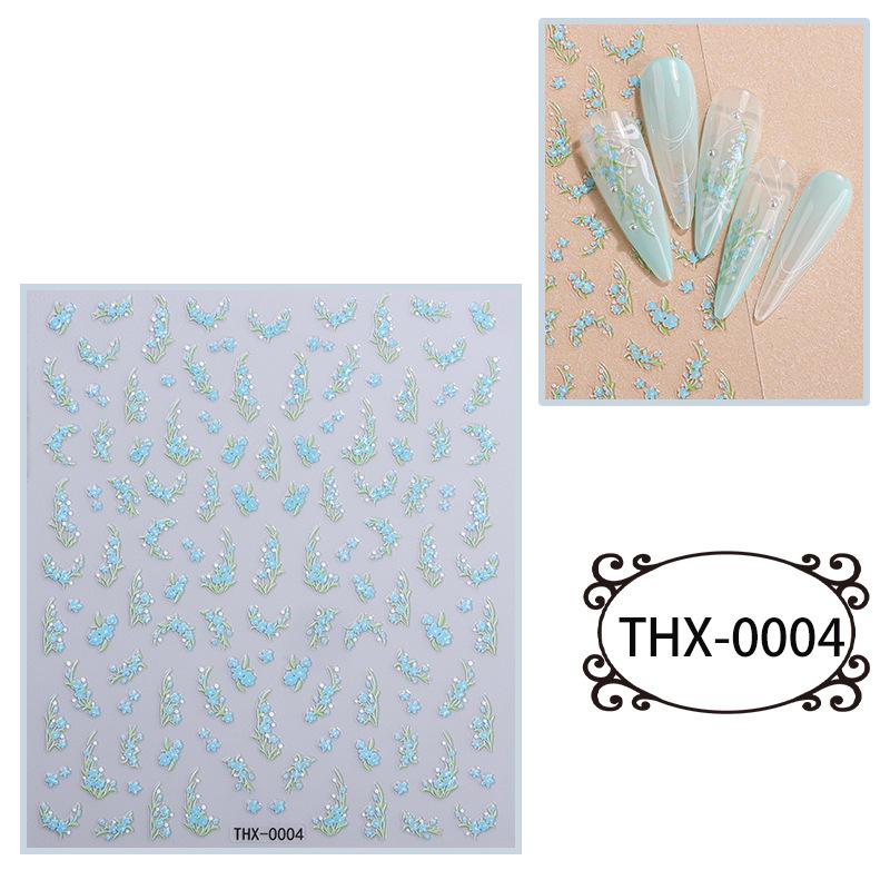 Aurora Rainbow Butterfly 3D Embossed Nail Art Stickers