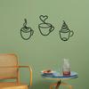 3Pcs Creative Coffee Shop Wall Hanging Minimalist Coffee Bar Sign Decorations Home Iron Crafts Interior Wall Decoration