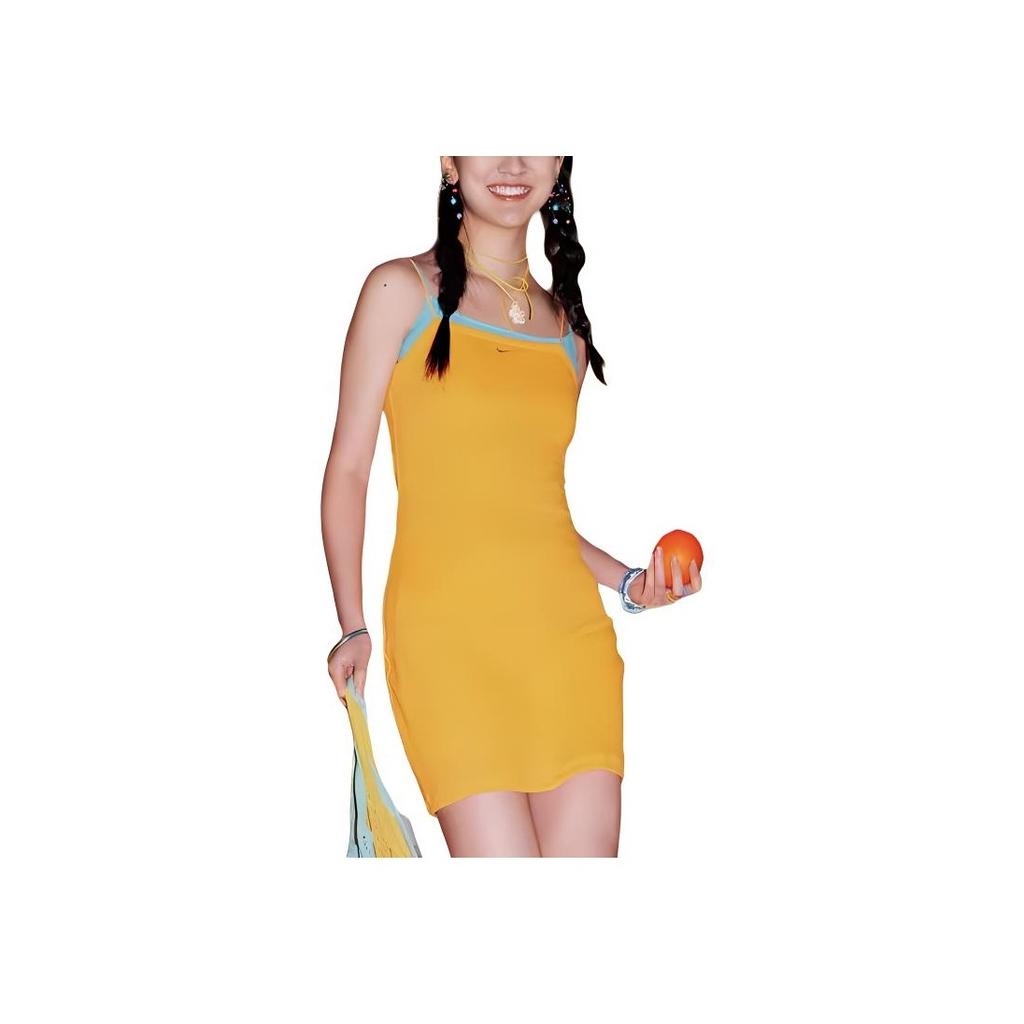 Nike Slim-Fit Sleeveless Dress Women Dress Sundial-Yellow FN4158-717