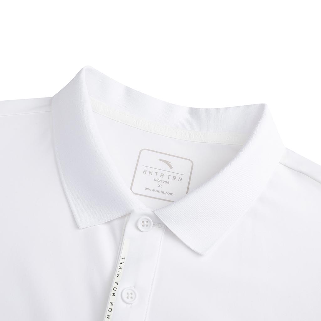 Anta Training Short Sleeve Polo Shirt Summer 2026 Men Tops Pure-White 952627120-1