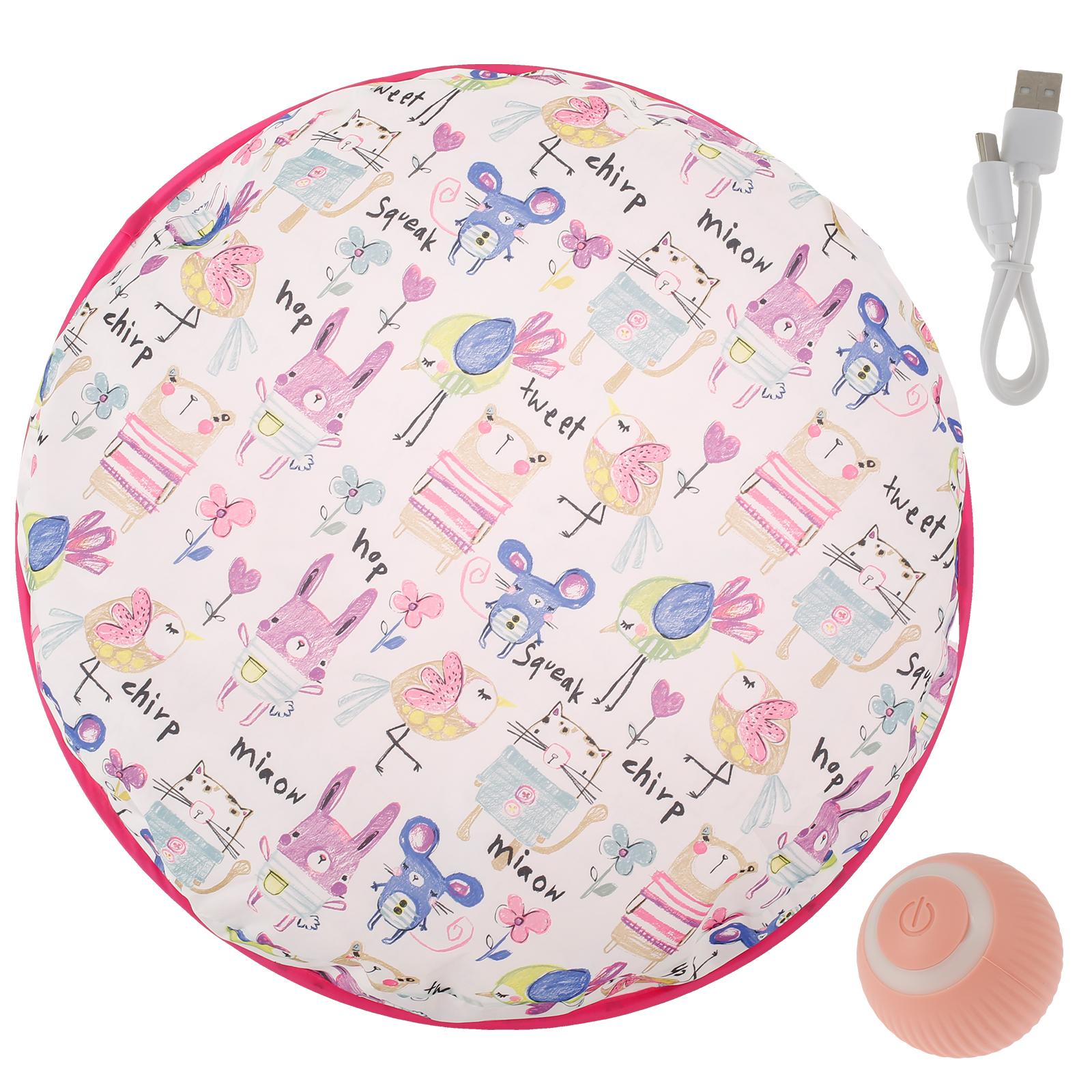 

Коврик для упражнений «Охота на мяч» для кошек Имитирует интерактивную охотничью игрушку для кошек Перезаряжаемые игрушки для имитации охоты в помещении для скучающих кошек