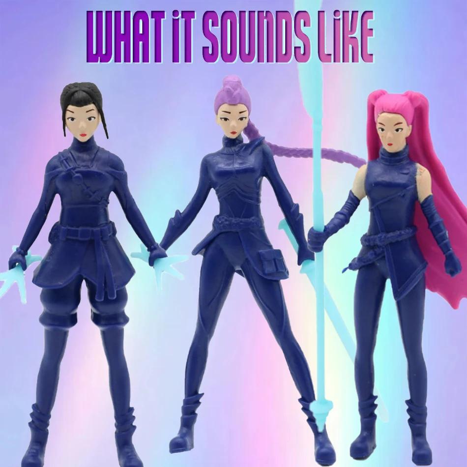 5pcs/set Anime Kpop Demon Hunters Figure K-pop Demon Hunters Rumi Mira Zoey Tiger Statuette Toy Table Decoration  Ornament Gifts