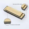 Professional Ten-Hole Metal Harmonica - Alloy Toy Musical Instrument