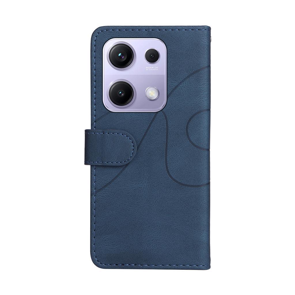 For Xiaomi Poco M6 Pro 4G/Xiaomi Redmi Note 13 Pro 4G/Xiaomi Redmi Note 14S 4G Leather Phone Case Stand Wallet with Bi-colour Splicing Design
