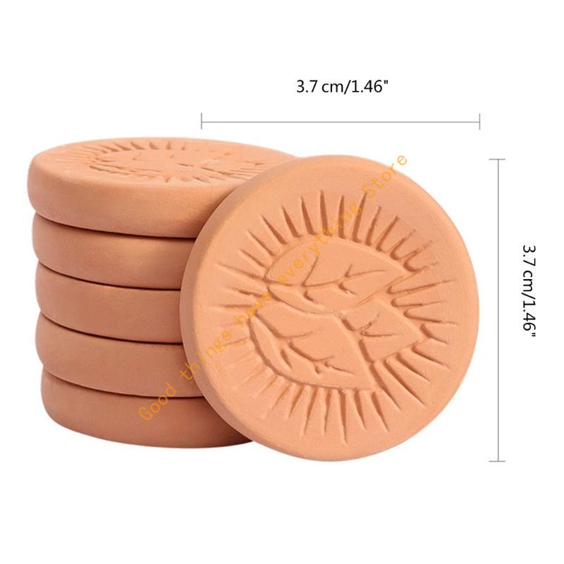 Small Round Moisture Bar Smoke Cigars Humidifier Terracotta Humidifying Stone for Storage Maintain Moisture Level 55KF