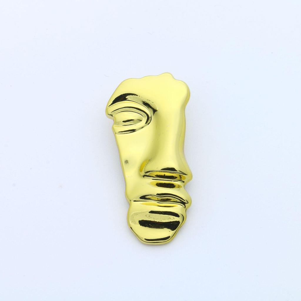 Retro Minimalist Portrait Half-Face Alloy Jewelry Headband & Shoe Buckle