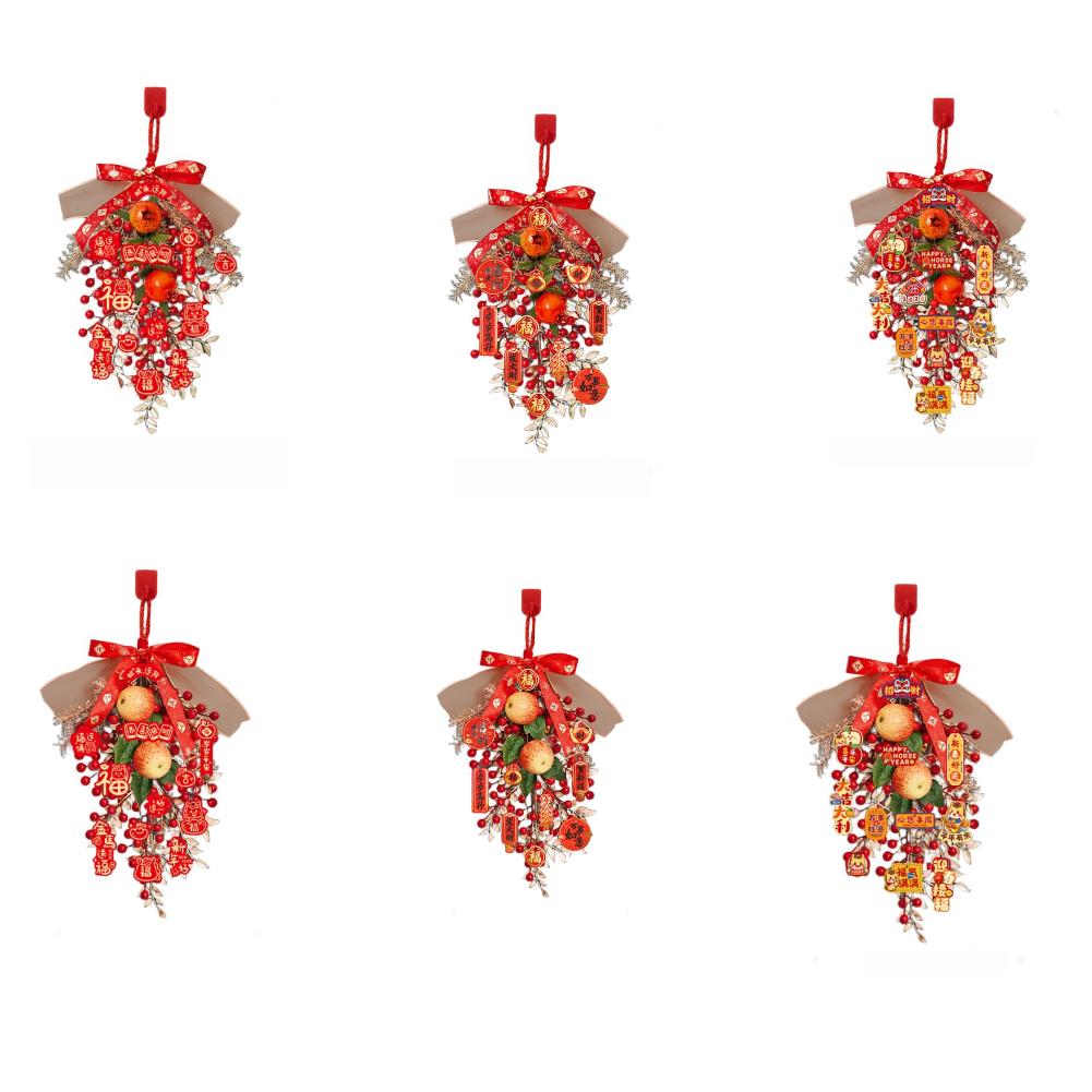 Door Hanging Decoration for Chinese New Year 2026 Horse Year Featuring Classic Cloth and Plastic Materials with Symbolic Motifs