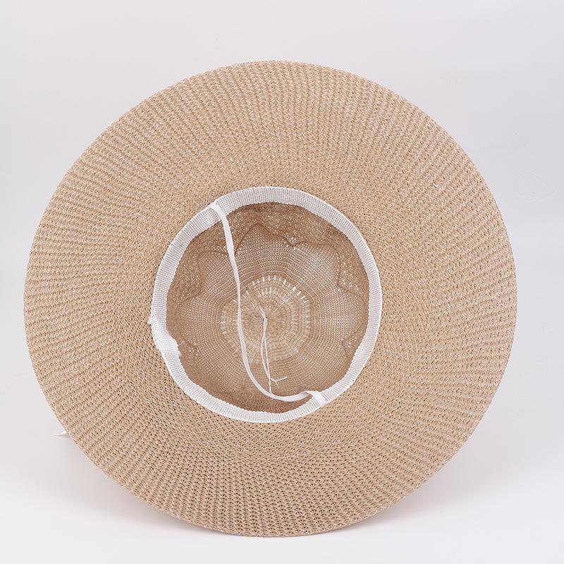 Summer new women's streamer Lafite straw hat sunscreen hat fashionable mother sun hat summer women's sun hat