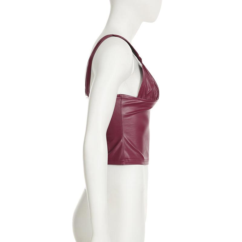 Women's Halter Spice Sexy Low Cut Backless Skinny Skinny Vest Top