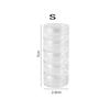 Round  5 Layer Clear Stackable Bead Storage Jars Cosmetic Storage Box Art Craft Accessory Organizer For Jewelry Beads Buttons