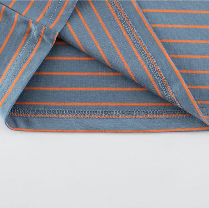 Cross-Border Summer 2025: Boys' Striped Short-Sleeve T-Shirt for Children