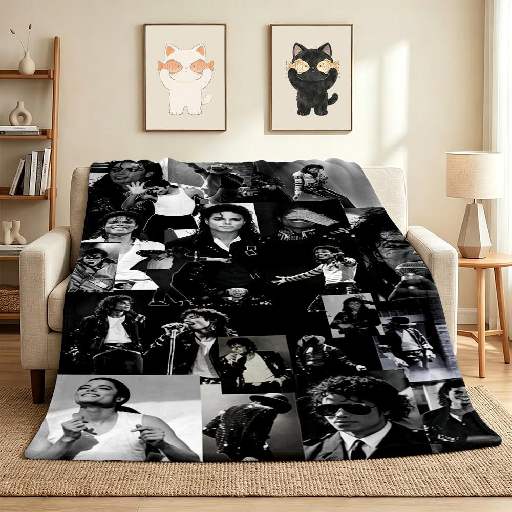 Michael Jackson Flannel Blanket Throw Blanket Soft Warm Sofa Bed Camping Home Decor Unique Christmas Gift C9211913