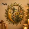 Nordic Home Decor Pieces Sunshine Garden Wall Decoration Dragonfly/Bee/Butterfly/Bird Decor Acrylic Sun Outdoor Hanging Sculpture Ornament