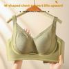 Lifting Lightweight Full Bust Minimizing Bra, Stretch Lace Cups Breathable Seamless Soothing Pastel Color Women's Lingerie