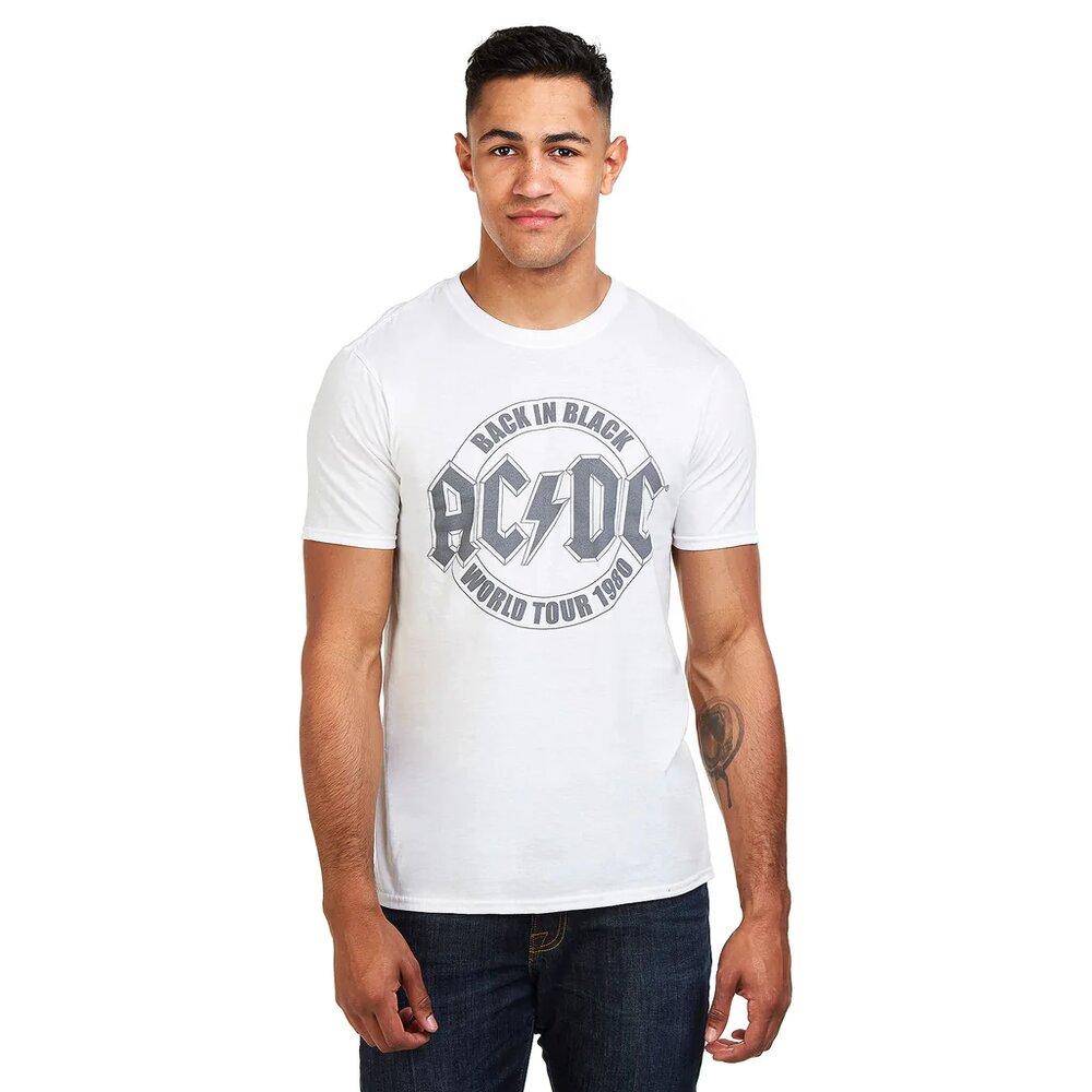 AC/DC Mens Back In Black Emblem T-Shirt