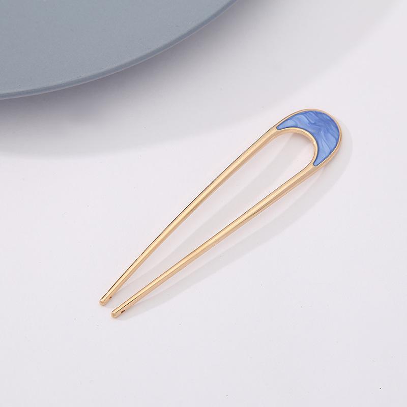 

Заколка для волос в крутом стиле, U-образная заколка и аксессуар для волос с капающим маслом F619-6