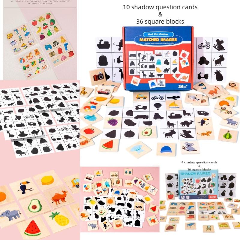 Wooden Animal And Fruit Matching Game For Early Learning And Cognitive Development