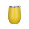 304 Stainless Steel Double-Layer Vacuum Insulated 12oz Egg-Shaped Cup, Portable U-Shaped Design with Heat Sublimation Spray.