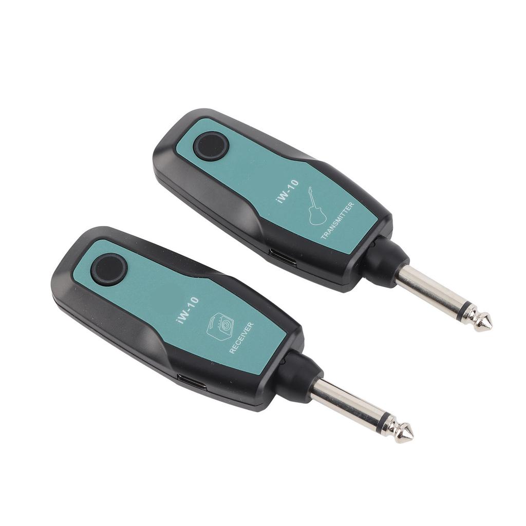2 Stück Drahtloses E-Gitarren-Sender-Empfänger-Set 2,4G Kabelloses Soundsystem für Bass-Lautsprecher