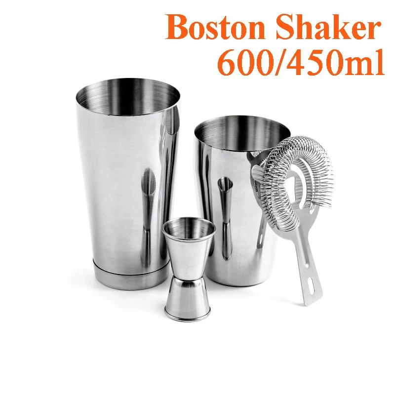 Nerezová sada na koktejly Míchačka Barman sada Cobbler Boston Shaker Barová sada Nástroje Jigger Míchačka Muddler Nalévátko Lžíce