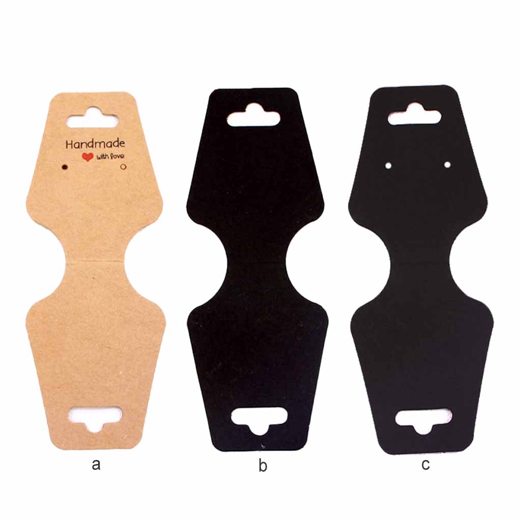 100Pcs Necklace Card Display Earrings Tag Cards Foldable Packaging Organizer Self-Assembly DIY Accessories Storage