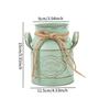 Rustic French Country Jug Vintage Metal Bucket Milk Can with Handle Shabby Chic Vase for Garden Office Wedding Country Decor
