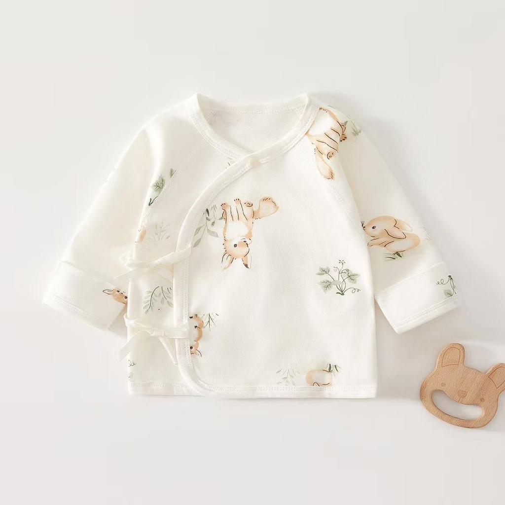 Newborn Baby Long-Sleeve Pure Cotton Top - 0-3 Months, Spring/Autumn