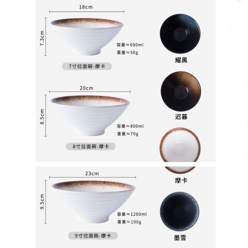Japanese Retro Ceramic Ramen Bowl Noodles Rice Creative Hat Bowl Porcelain Tableware Household Kitchen Supplies Dinnerware