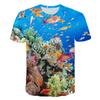 Kids 3D Ocean Pattern Round Neck Short Sleeve T Shirt For School Outdoor Holiday Daily Casual Leisure Daily Wear