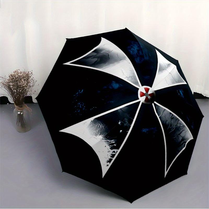 1pc Resident Evil Umbrella Corporation Windproof Automatic Umbrella, Portable Folding Design, Lightweight for Women/Men206