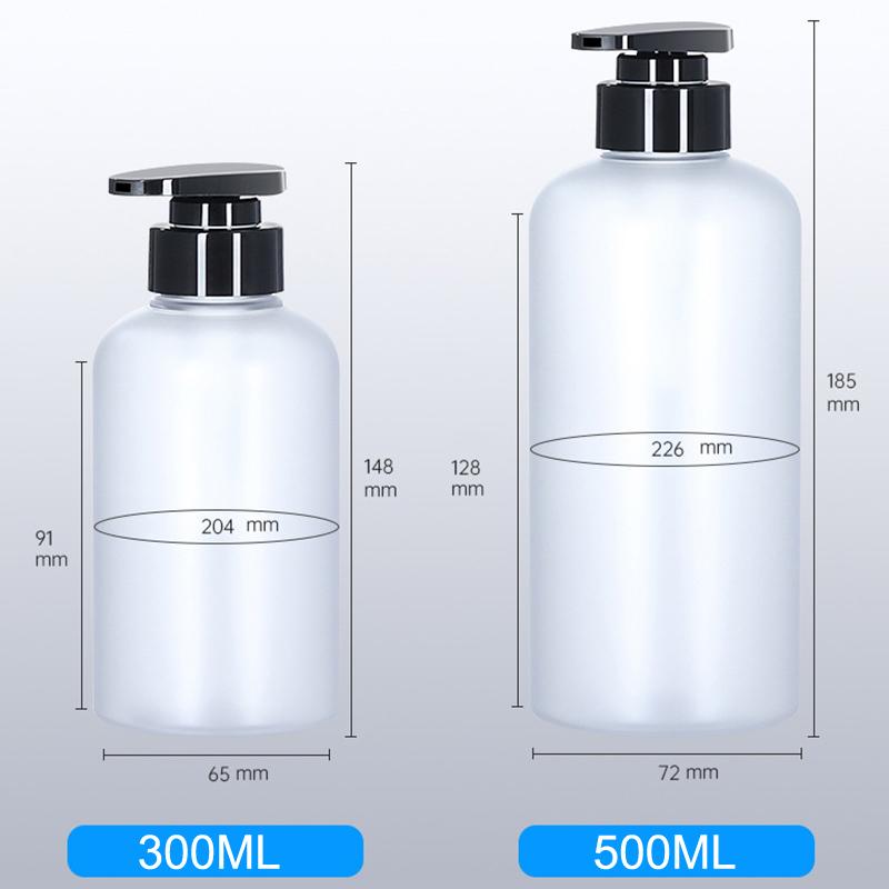 1Pcs Refillable 300/500 mL Dispenser Bottles – Empty Containers for Shampoo, Conditioner, Body Wash, and Liquid Soap