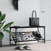 VidaXL Shoe Rack Black 90x30x45 Cm Engineered Wood 833418