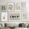 Abstract Beige Minimal Boho Lines Vase Picasso Wall Art  Posters And Prints Wall Canvas PaintingPictures For Living Room Decor