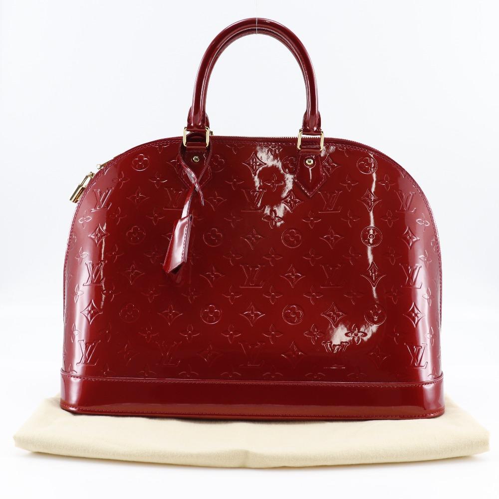 LOUIS VUITTON Alma GM Handbag M93596 Pomdamul Red Vernis Women Used